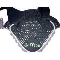 Personalised Embroidered Cotton Fly Veil - Pony Size